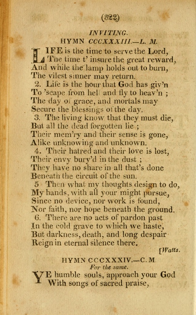 Church Hymn Book: consisting of newly composed hymns with the addition of hymns and psalms, from other authors, carefully adapted for the use of public worship, and many other occasions (1st ed.) page 341