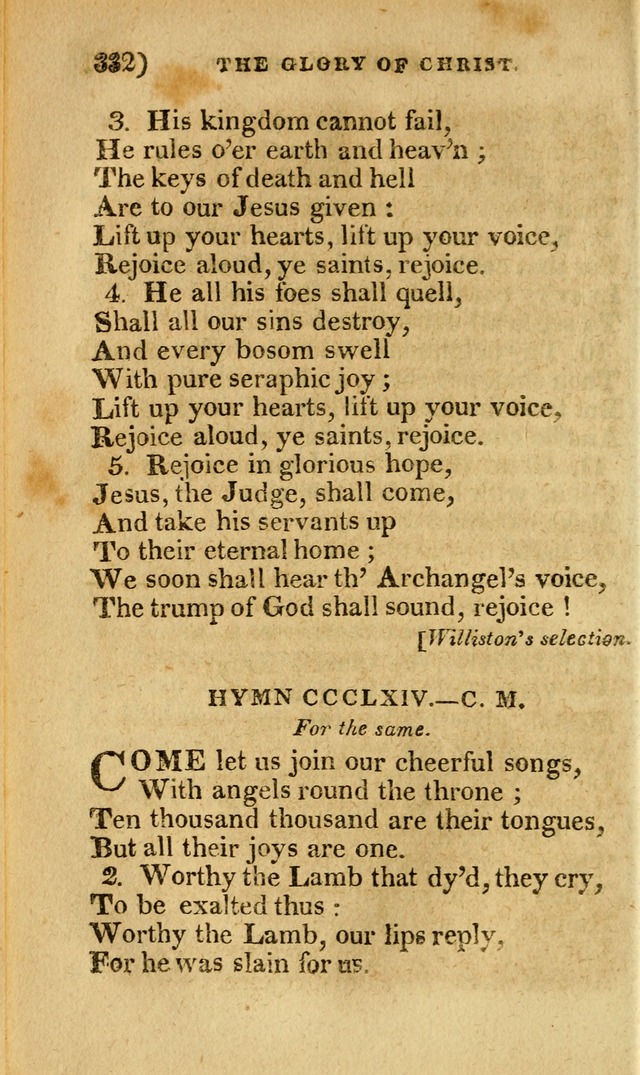 Church Hymn Book: consisting of newly composed hymns with the addition of hymns and psalms, from other authors, carefully adapted for the use of public worship, and many other occasions (1st ed.) page 351