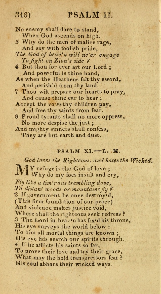 Church Hymn Book: consisting of newly composed hymns with the addition of hymns and psalms, from other authors, carefully adapted for the use of public worship, and many other occasions (1st ed.) page 365