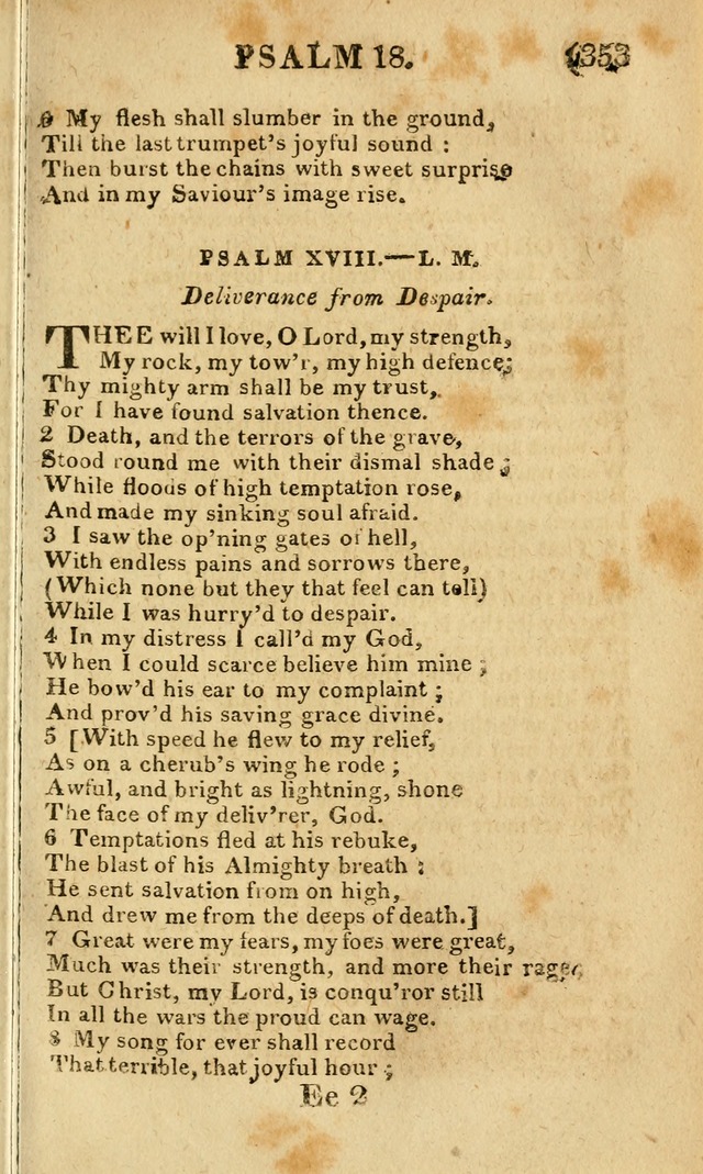 Church Hymn Book: consisting of newly composed hymns with the addition of hymns and psalms, from other authors, carefully adapted for the use of public worship, and many other occasions (1st ed.) page 372