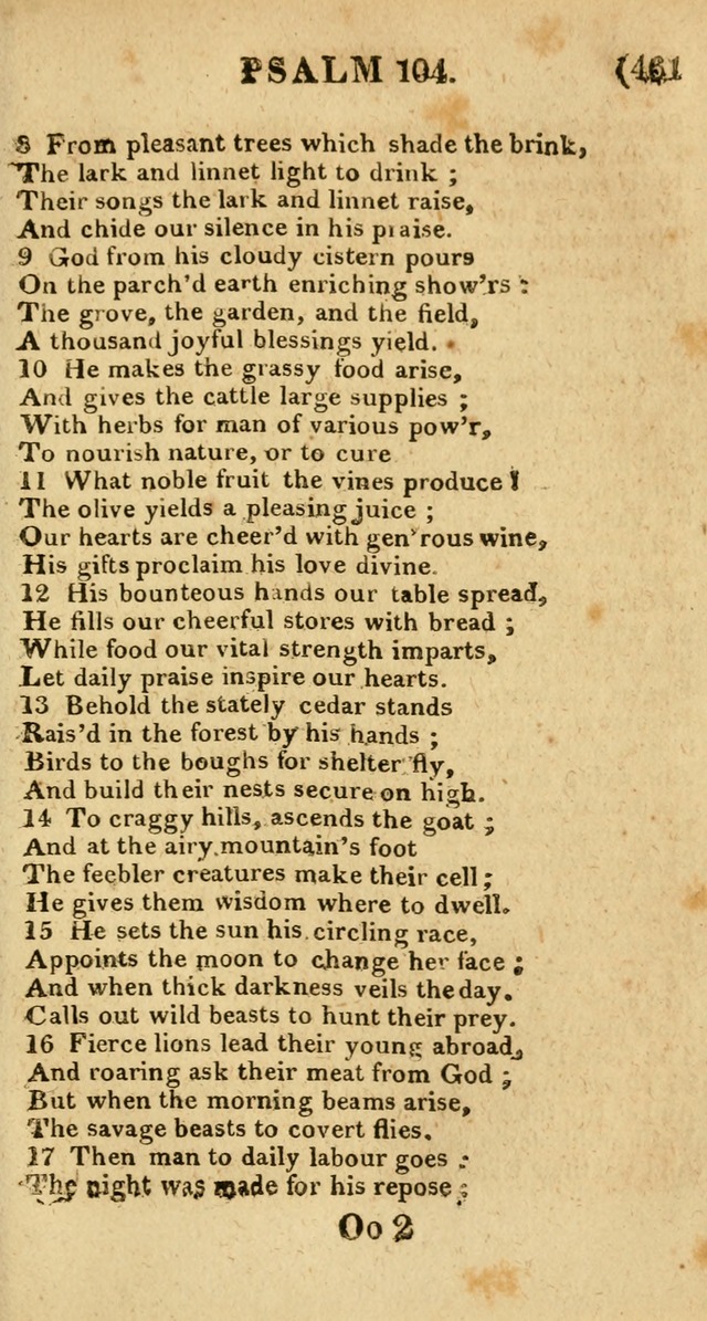 Church Hymn Book: consisting of newly composed hymns with the addition of hymns and psalms, from other authors, carefully adapted for the use of public worship, and many other occasions (1st ed.) page 480