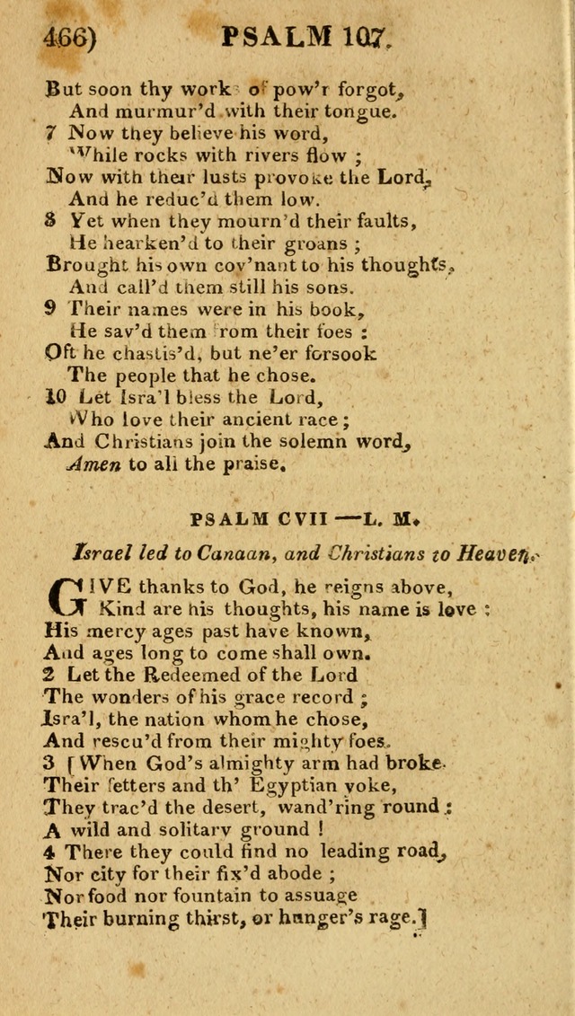 Church Hymn Book: consisting of newly composed hymns with the addition of hymns and psalms, from other authors, carefully adapted for the use of public worship, and many other occasions (1st ed.) page 485