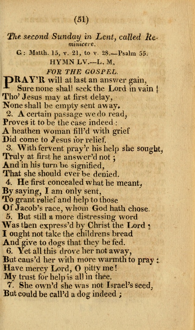 Church Hymn Book: consisting of newly composed hymns with the addition of hymns and psalms, from other authors, carefully adapted for the use of public worship, and many other occasions (1st ed.) page 70