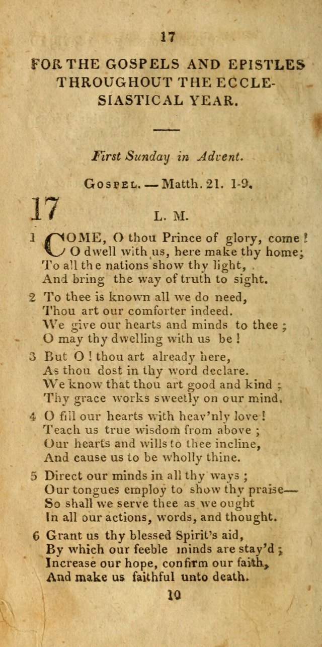 Church Hymn Book; consisting of hymns and psalms, original and selected. adapted to public worship and many other occasions. 2nd ed. page 10