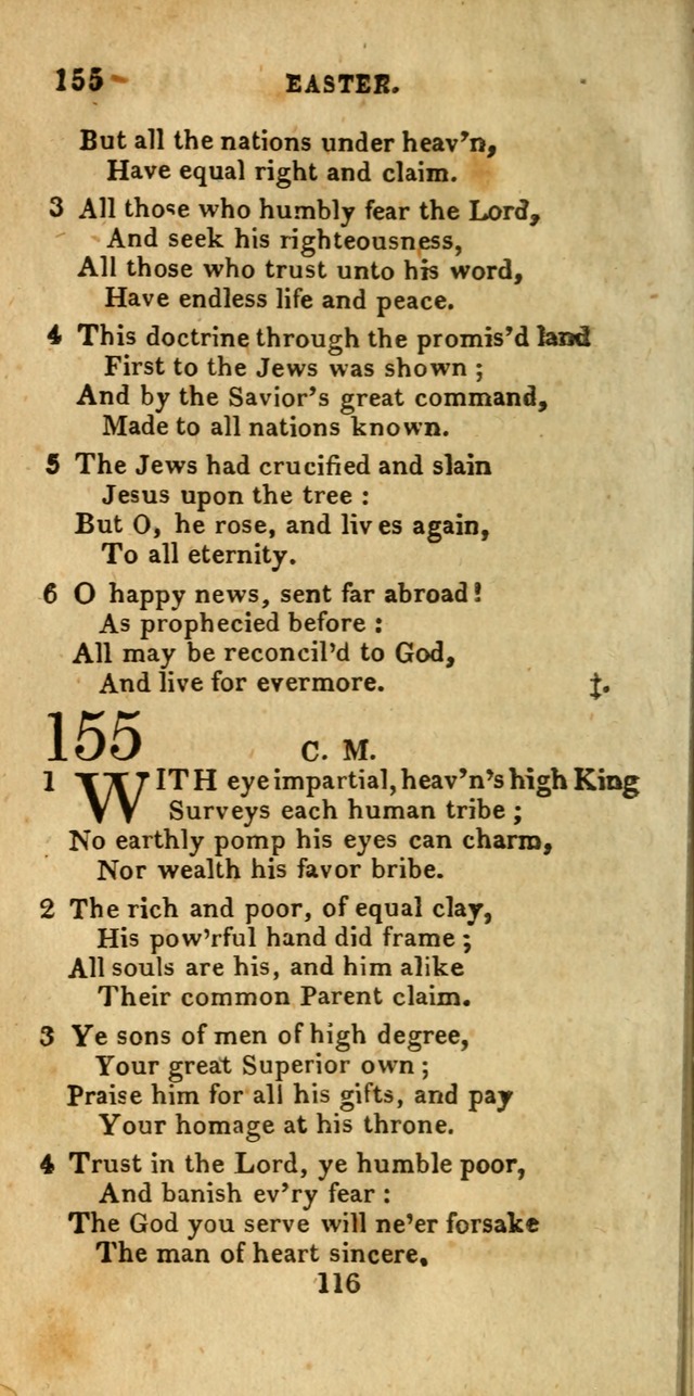 Church Hymn Book; consisting of hymns and psalms, original and selected. adapted to public worship and many other occasions. 2nd ed. page 116