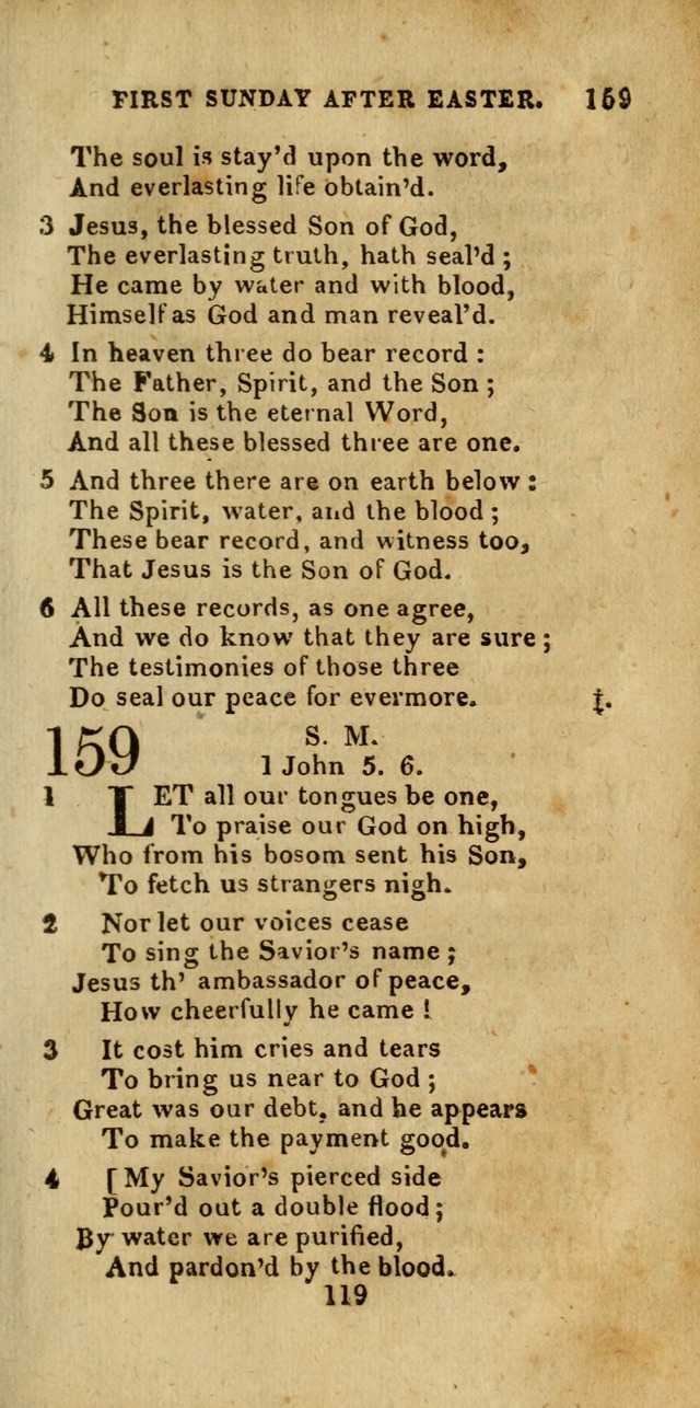 Church Hymn Book; consisting of hymns and psalms, original and selected. adapted to public worship and many other occasions. 2nd ed. page 119