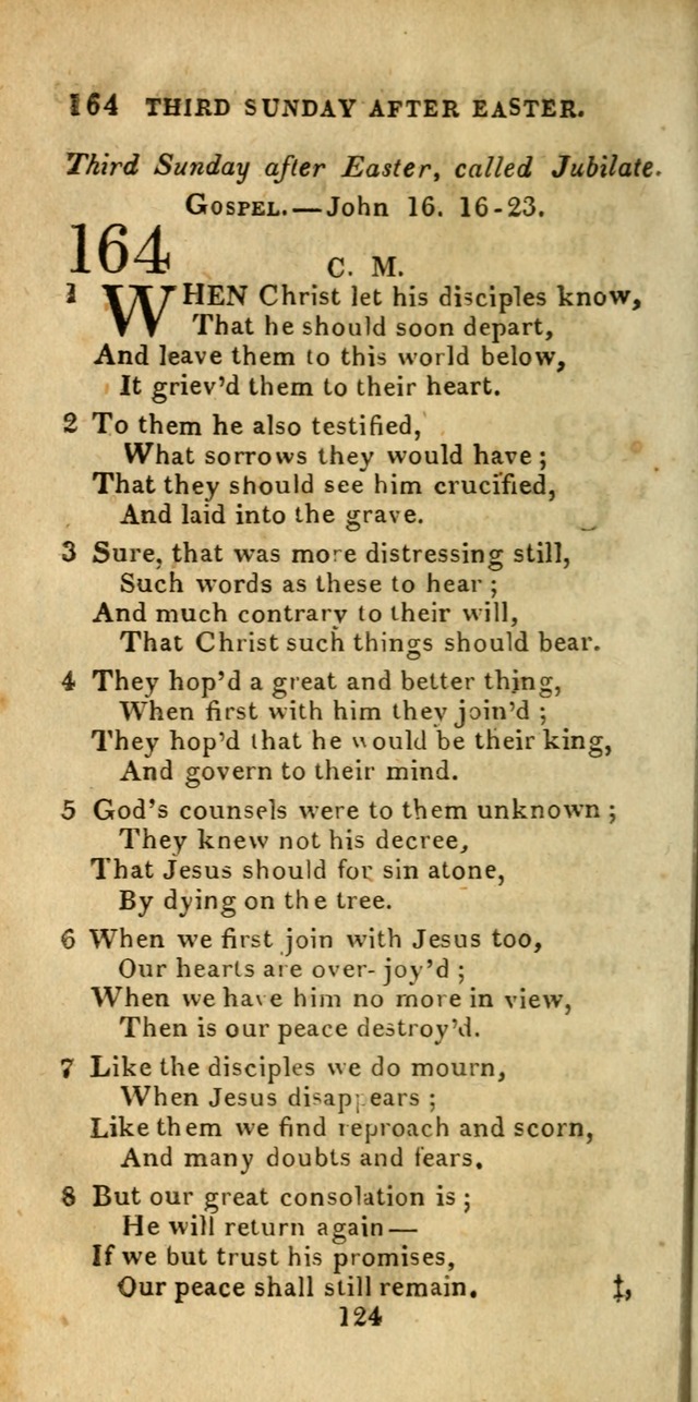 Church Hymn Book; consisting of hymns and psalms, original and selected. adapted to public worship and many other occasions. 2nd ed. page 124