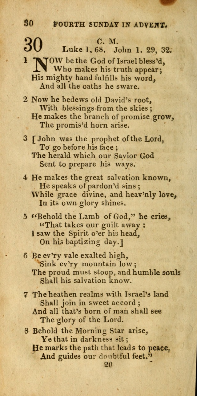 Church Hymn Book; consisting of hymns and psalms, original and selected. adapted to public worship and many other occasions. 2nd ed. page 20