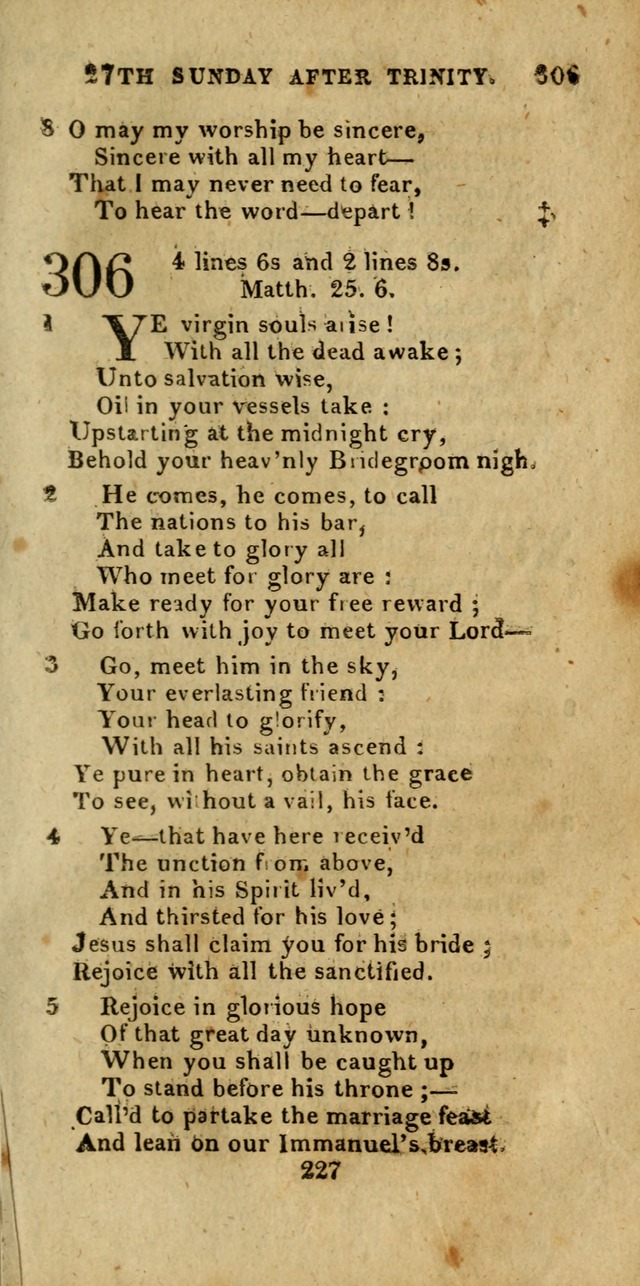 Church Hymn Book; consisting of hymns and psalms, original and selected. adapted to public worship and many other occasions. 2nd ed. page 225