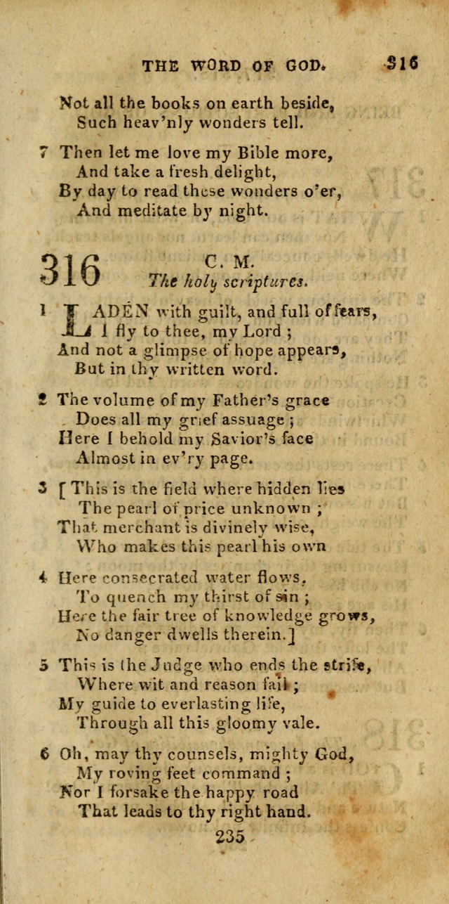 Church Hymn Book; consisting of hymns and psalms, original and selected. adapted to public worship and many other occasions. 2nd ed. page 233