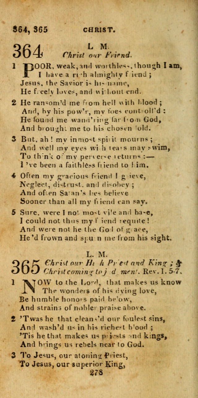 Church Hymn Book; consisting of hymns and psalms, original and selected. adapted to public worship and many other occasions. 2nd ed. page 276