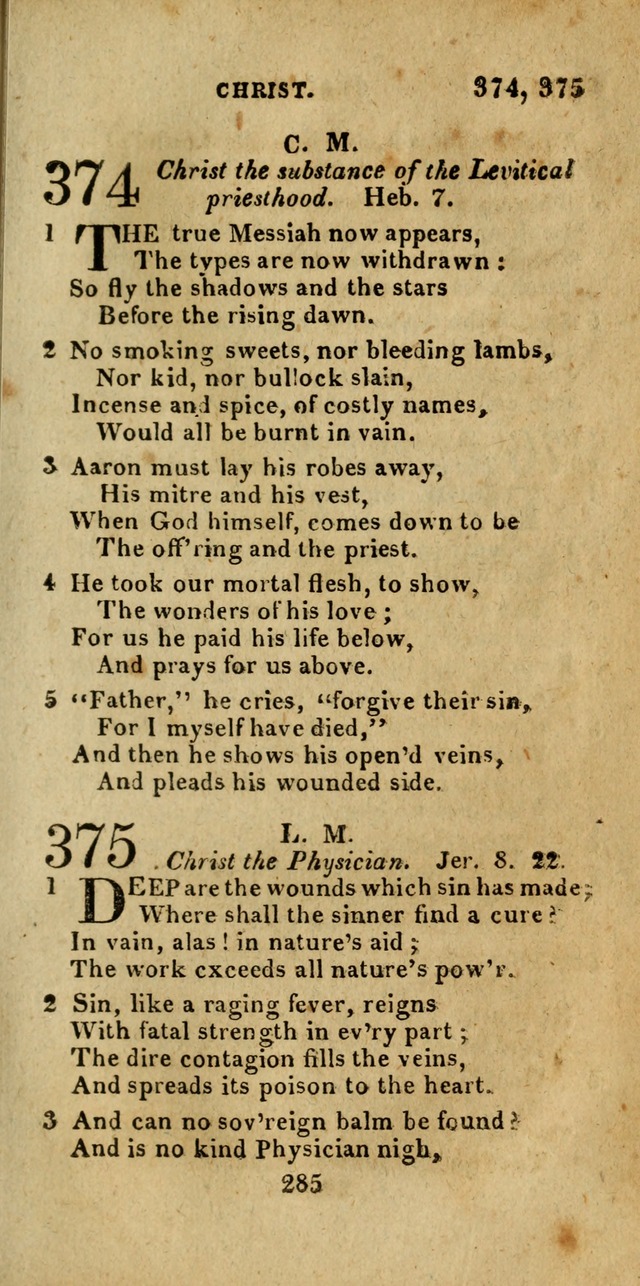 Church Hymn Book; consisting of hymns and psalms, original and selected. adapted to public worship and many other occasions. 2nd ed. page 283