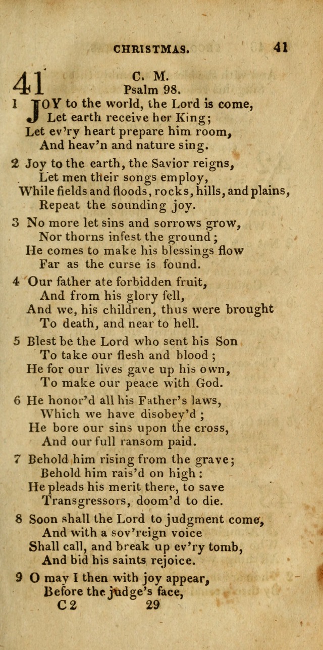 Church Hymn Book; consisting of hymns and psalms, original and selected. adapted to public worship and many other occasions. 2nd ed. page 29