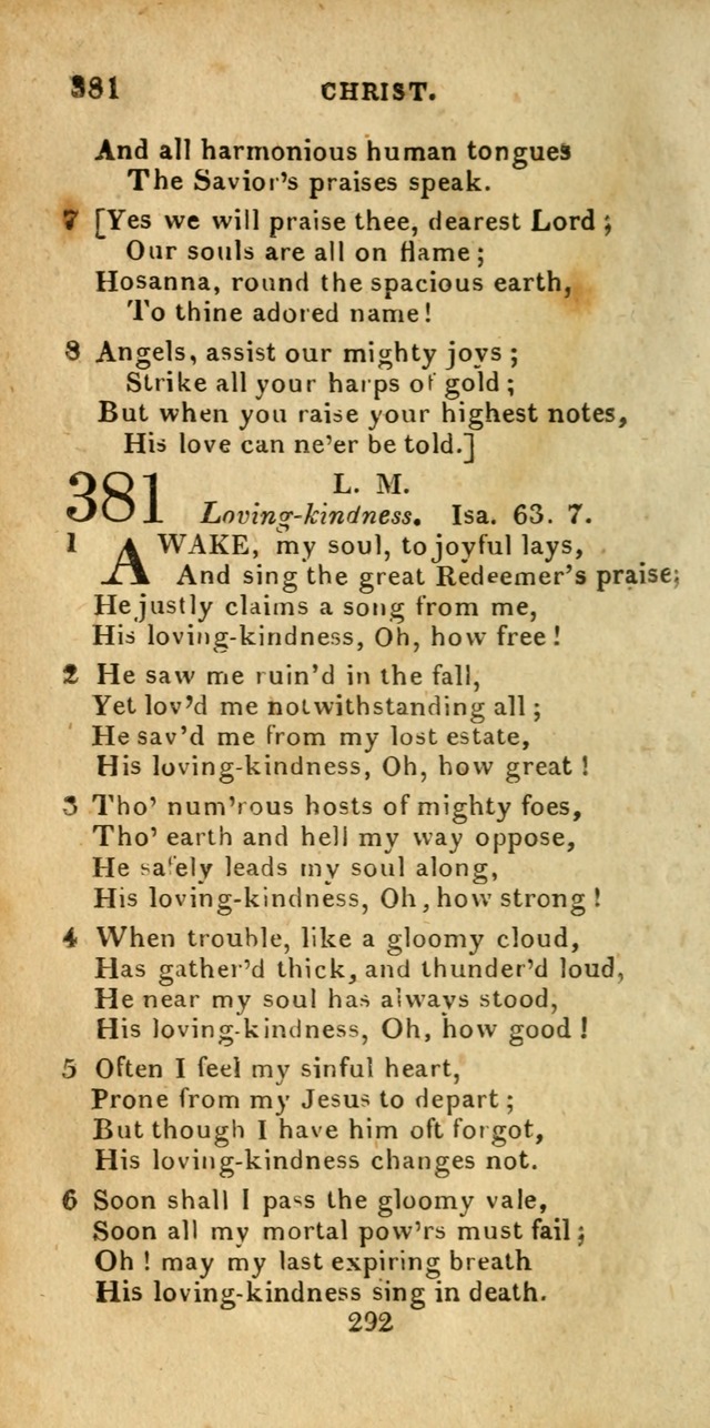 Church Hymn Book; consisting of hymns and psalms, original and selected. adapted to public worship and many other occasions. 2nd ed. page 290