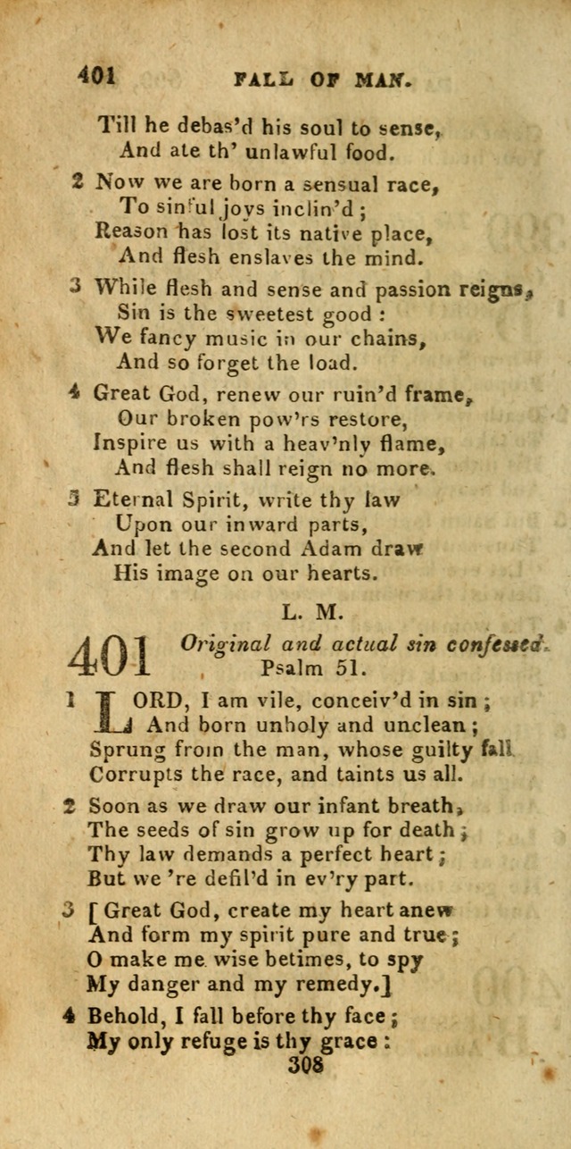 Church Hymn Book; consisting of hymns and psalms, original and selected. adapted to public worship and many other occasions. 2nd ed. page 306