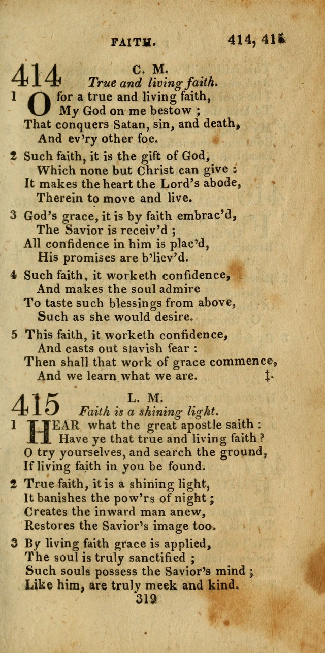 Church Hymn Book; consisting of hymns and psalms, original and selected. adapted to public worship and many other occasions. 2nd ed. page 317