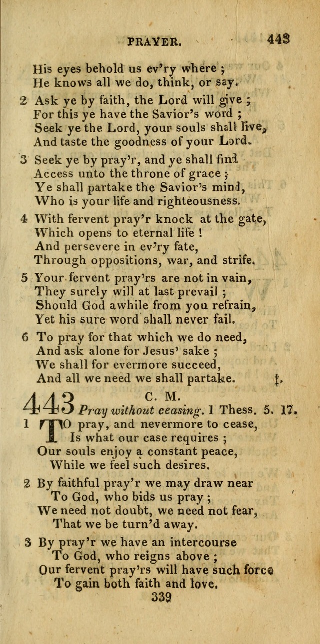 Church Hymn Book; consisting of hymns and psalms, original and selected. adapted to public worship and many other occasions. 2nd ed. page 337