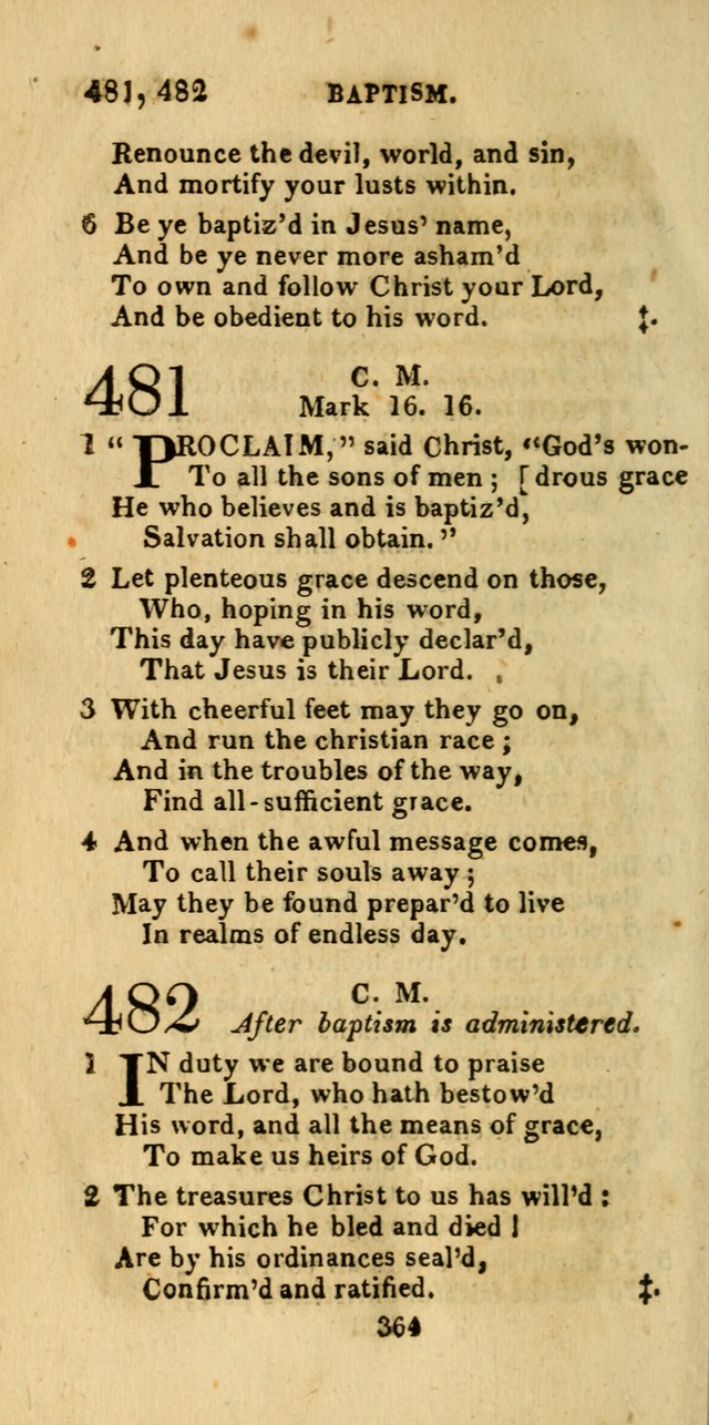 Church Hymn Book; consisting of hymns and psalms, original and selected. adapted to public worship and many other occasions. 2nd ed. page 362