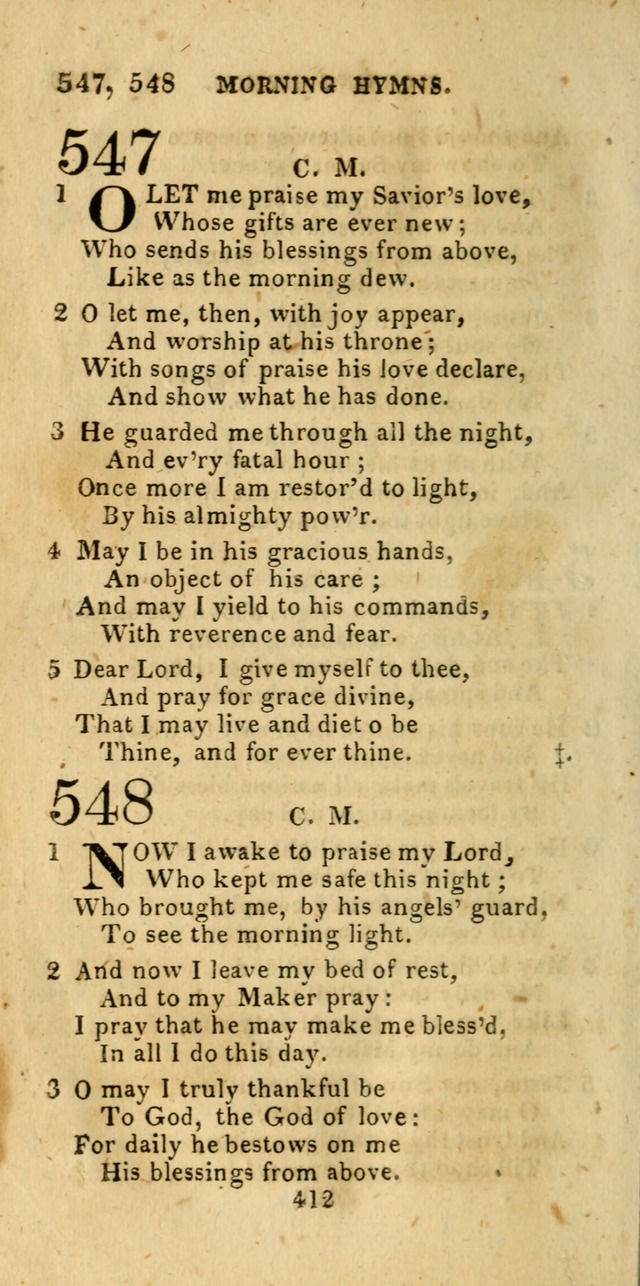 Church Hymn Book; consisting of hymns and psalms, original and selected. adapted to public worship and many other occasions. 2nd ed. page 410