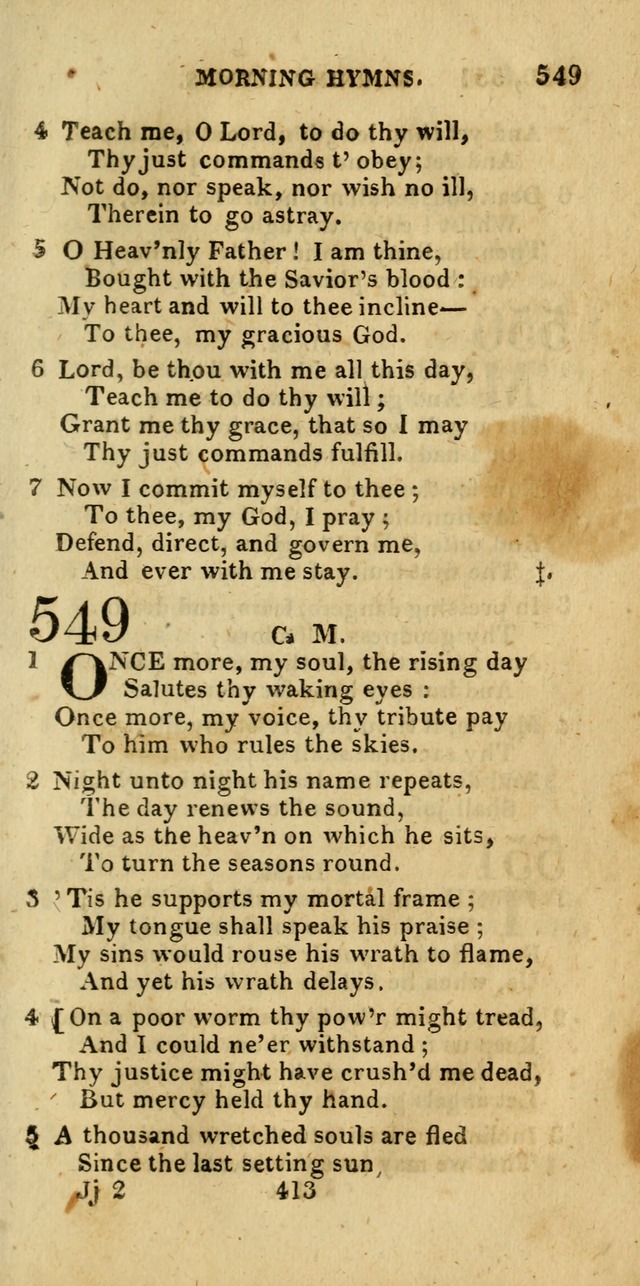 Church Hymn Book; consisting of hymns and psalms, original and selected. adapted to public worship and many other occasions. 2nd ed. page 411