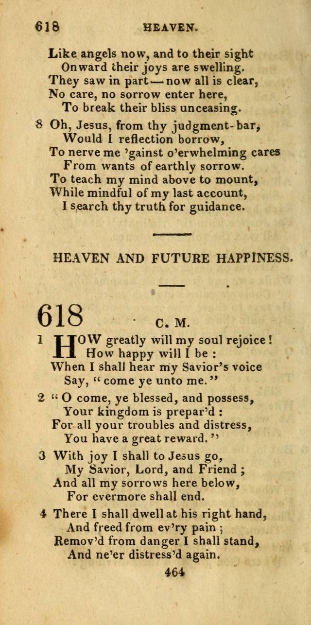 Church Hymn Book; consisting of hymns and psalms, original and selected. adapted to public worship and many other occasions. 2nd ed. page 462