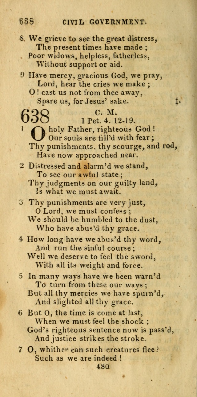 Church Hymn Book; consisting of hymns and psalms, original and selected. adapted to public worship and many other occasions. 2nd ed. page 476