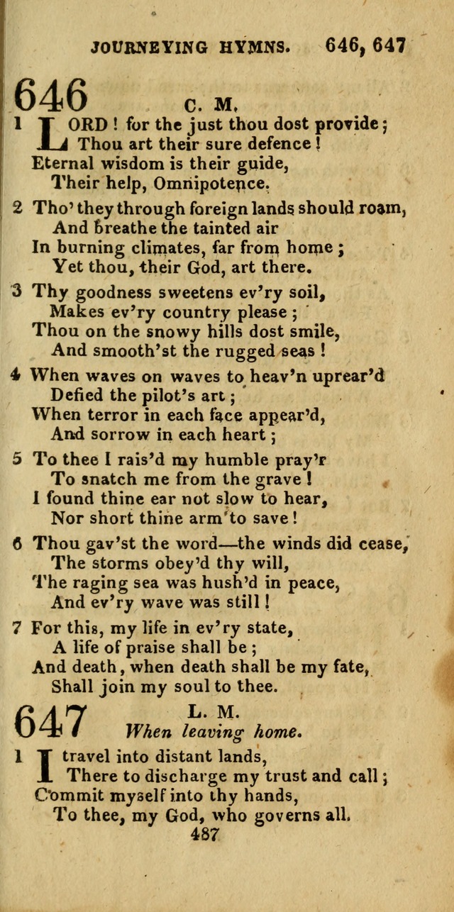 Church Hymn Book; consisting of hymns and psalms, original and selected. adapted to public worship and many other occasions. 2nd ed. page 483