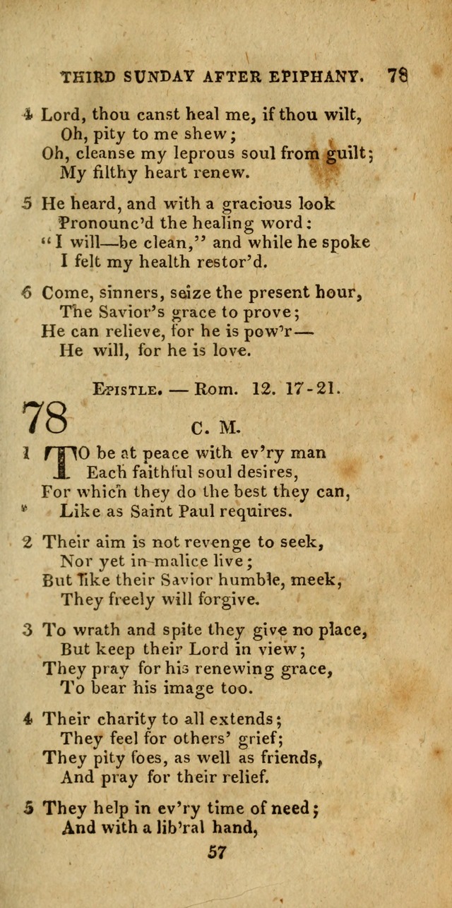 Church Hymn Book; consisting of hymns and psalms, original and selected. adapted to public worship and many other occasions. 2nd ed. page 57