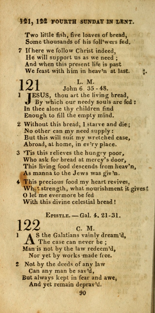 Church Hymn Book; consisting of hymns and psalms, original and selected. adapted to public worship and many other occasions. 2nd ed. page 90