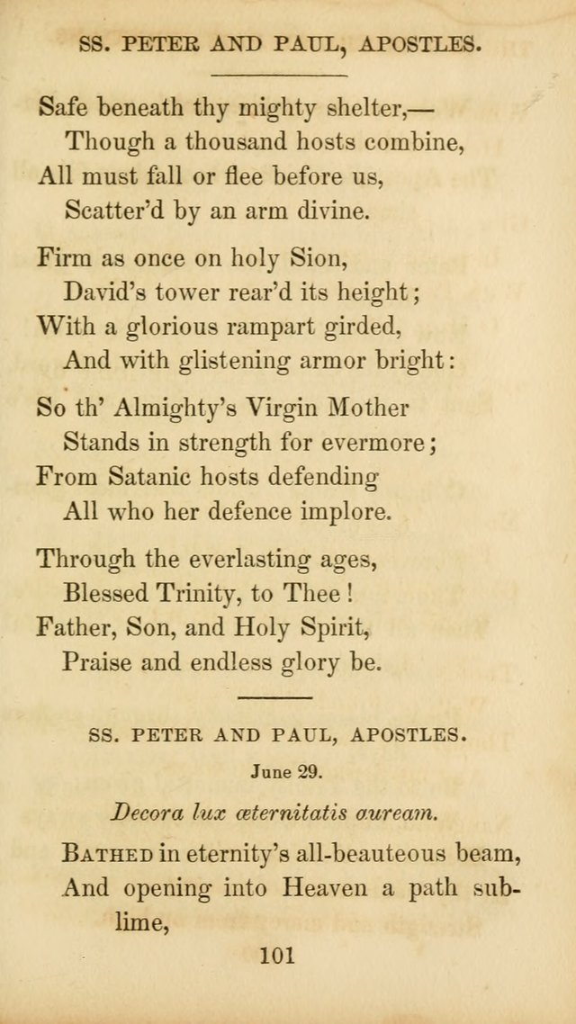 The Catholic Hymn Book: a collection of hymns, anthems, etc. for all  holydays of obligation and devotion throughout the year page 101