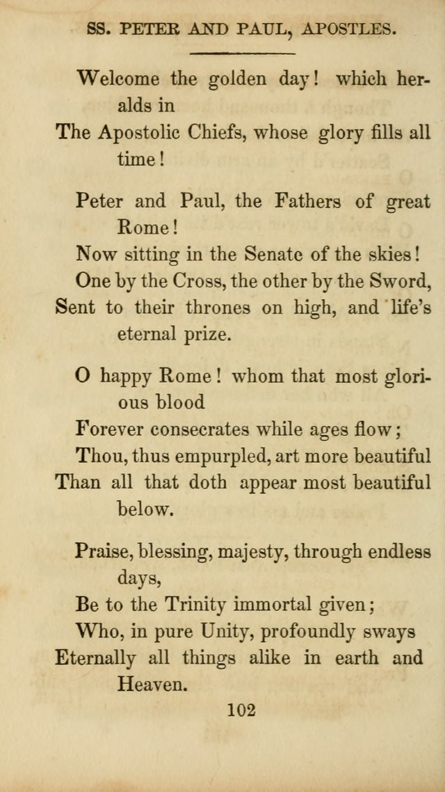 The Catholic Hymn Book: a collection of hymns, anthems, etc. for all  holydays of obligation and devotion throughout the year page 102