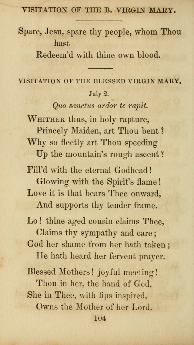 The Catholic Hymn Book: a collection of hymns, anthems, etc. for all  holydays of obligation and devotion throughout the year page 104