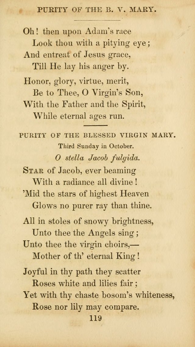 The Catholic Hymn Book: a collection of hymns, anthems, etc. for all  holydays of obligation and devotion throughout the year page 119