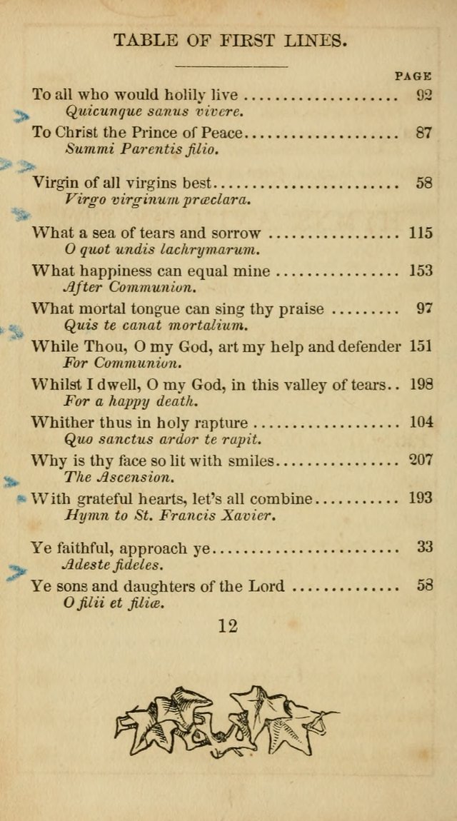 The Catholic Hymn Book: a collection of hymns, anthems, etc. for all  holydays of obligation and devotion throughout the year page 12