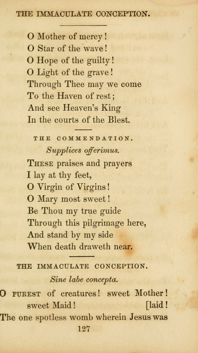 The Catholic Hymn Book: a collection of hymns, anthems, etc. for all  holydays of obligation and devotion throughout the year page 127