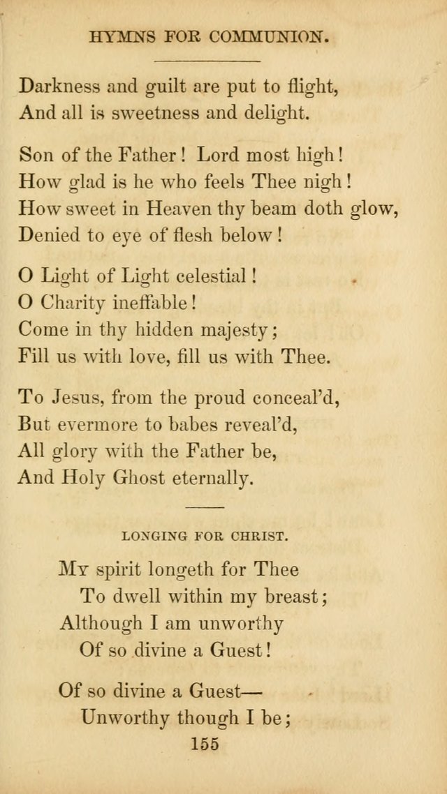 The Catholic Hymn Book: a collection of hymns, anthems, etc. for all  holydays of obligation and devotion throughout the year page 155