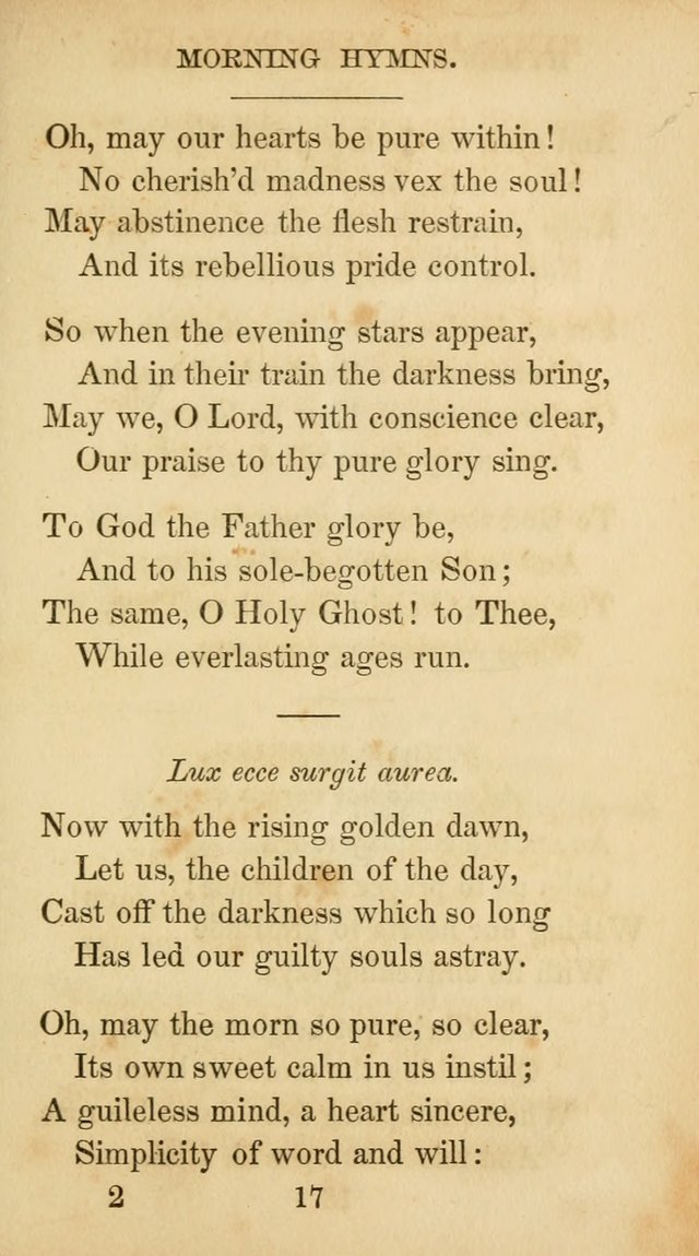 The Catholic Hymn Book: a collection of hymns, anthems, etc. for all  holydays of obligation and devotion throughout the year page 17