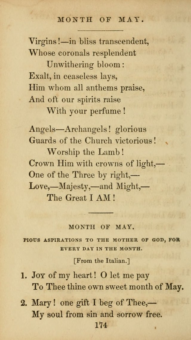 The Catholic Hymn Book: a collection of hymns, anthems, etc. for all  holydays of obligation and devotion throughout the year page 174