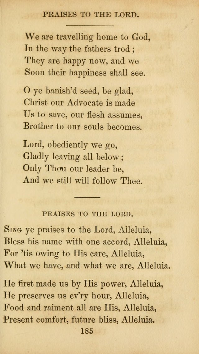 The Catholic Hymn Book: a collection of hymns, anthems, etc. for all  holydays of obligation and devotion throughout the year page 185