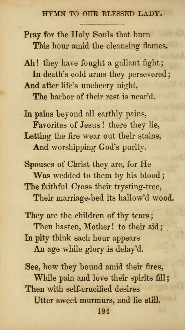 The Catholic Hymn Book: a collection of hymns, anthems, etc. for all  holydays of obligation and devotion throughout the year page 194