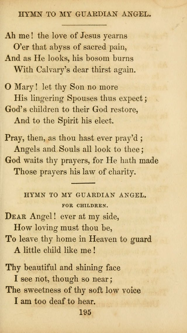 The Catholic Hymn Book: a collection of hymns, anthems, etc. for all  holydays of obligation and devotion throughout the year page 195