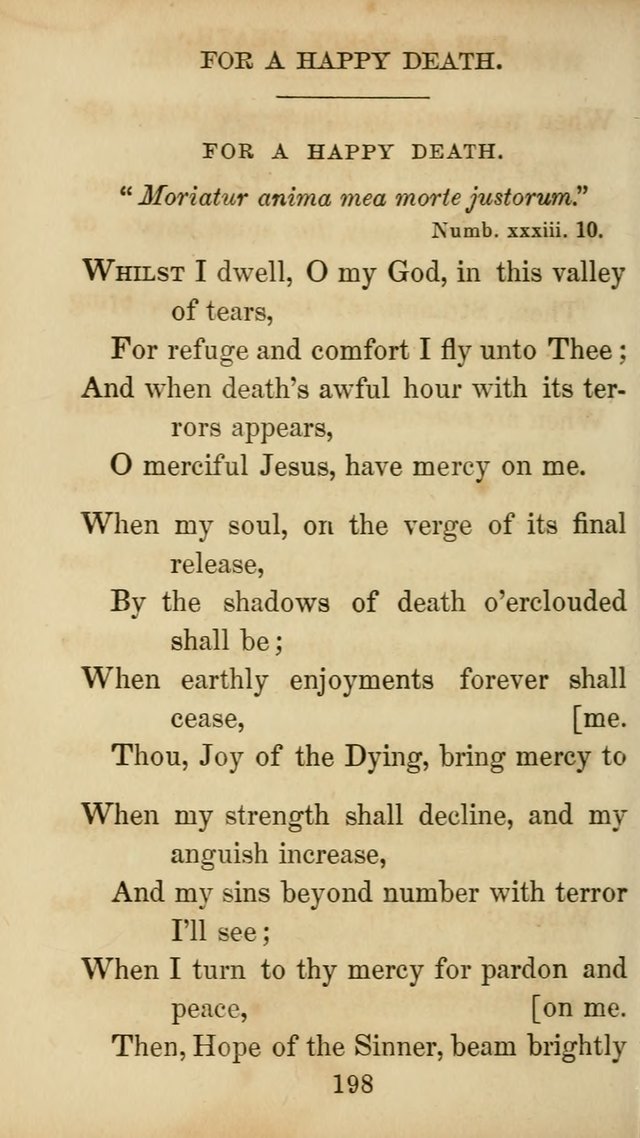 The Catholic Hymn Book: a collection of hymns, anthems, etc. for all  holydays of obligation and devotion throughout the year page 198