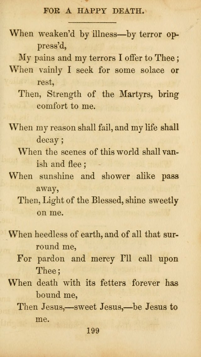 The Catholic Hymn Book: a collection of hymns, anthems, etc. for all  holydays of obligation and devotion throughout the year page 199