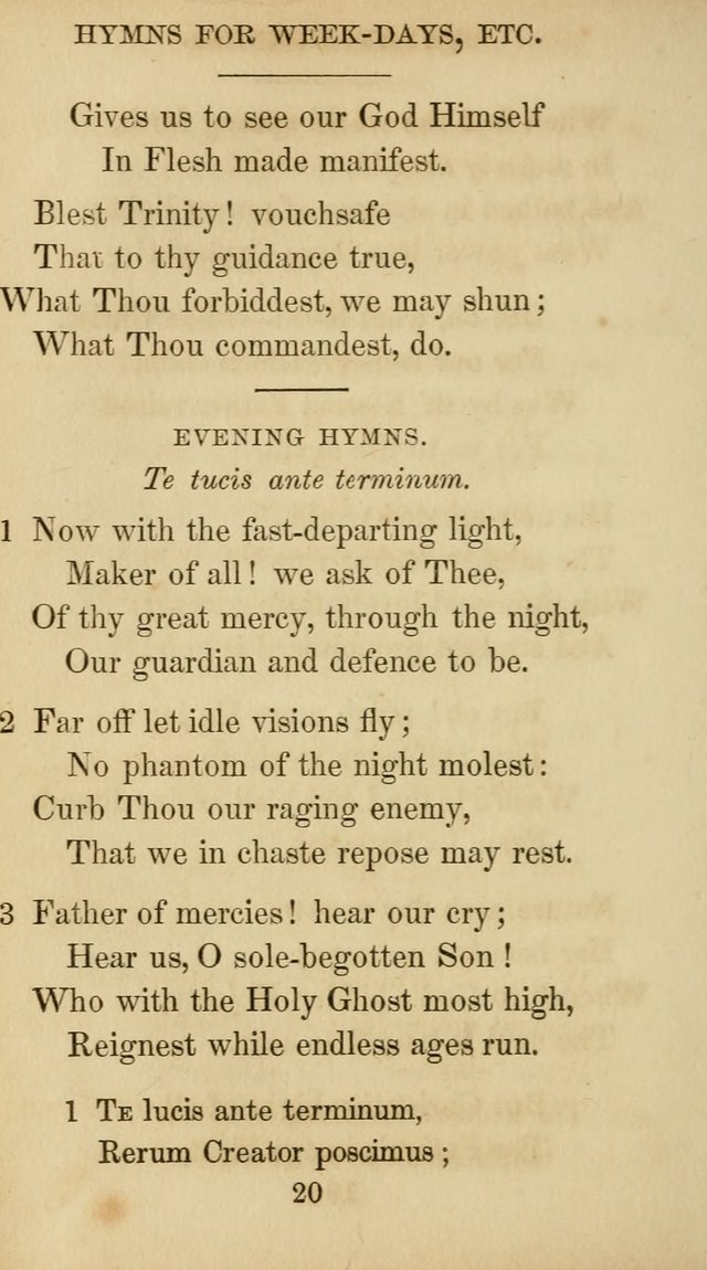 The Catholic Hymn Book: a collection of hymns, anthems, etc. for all  holydays of obligation and devotion throughout the year page 20