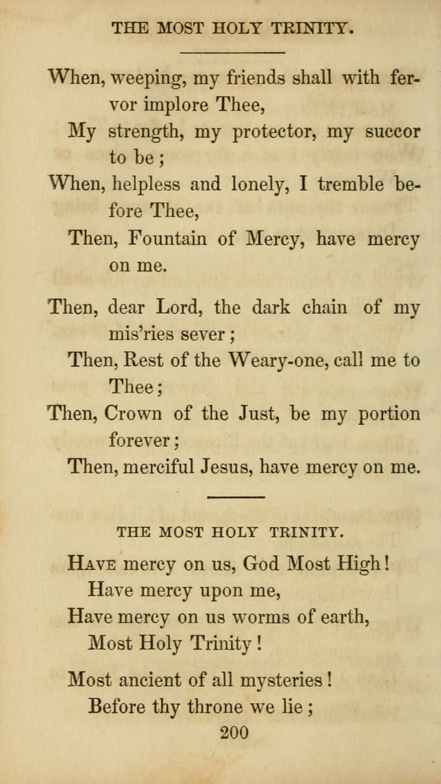 The Catholic Hymn Book: a collection of hymns, anthems, etc. for all  holydays of obligation and devotion throughout the year page 200