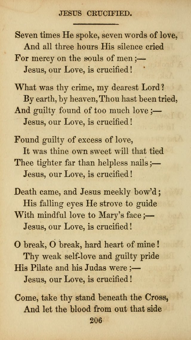 The Catholic Hymn Book: a collection of hymns, anthems, etc. for all  holydays of obligation and devotion throughout the year page 206