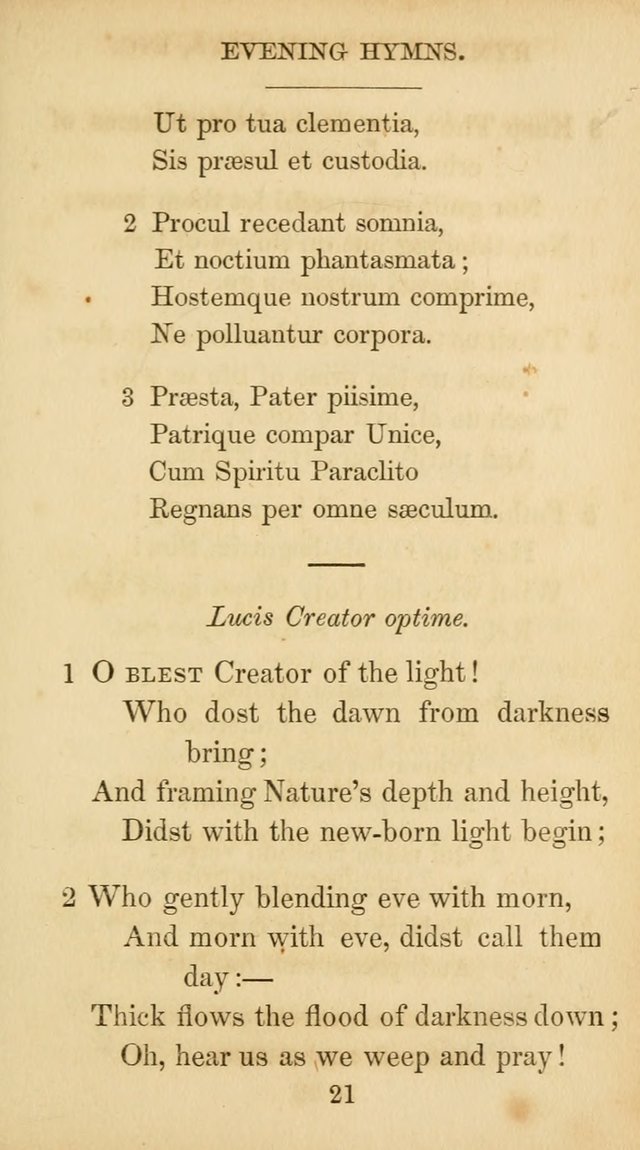 The Catholic Hymn Book: a collection of hymns, anthems, etc. for all  holydays of obligation and devotion throughout the year page 21