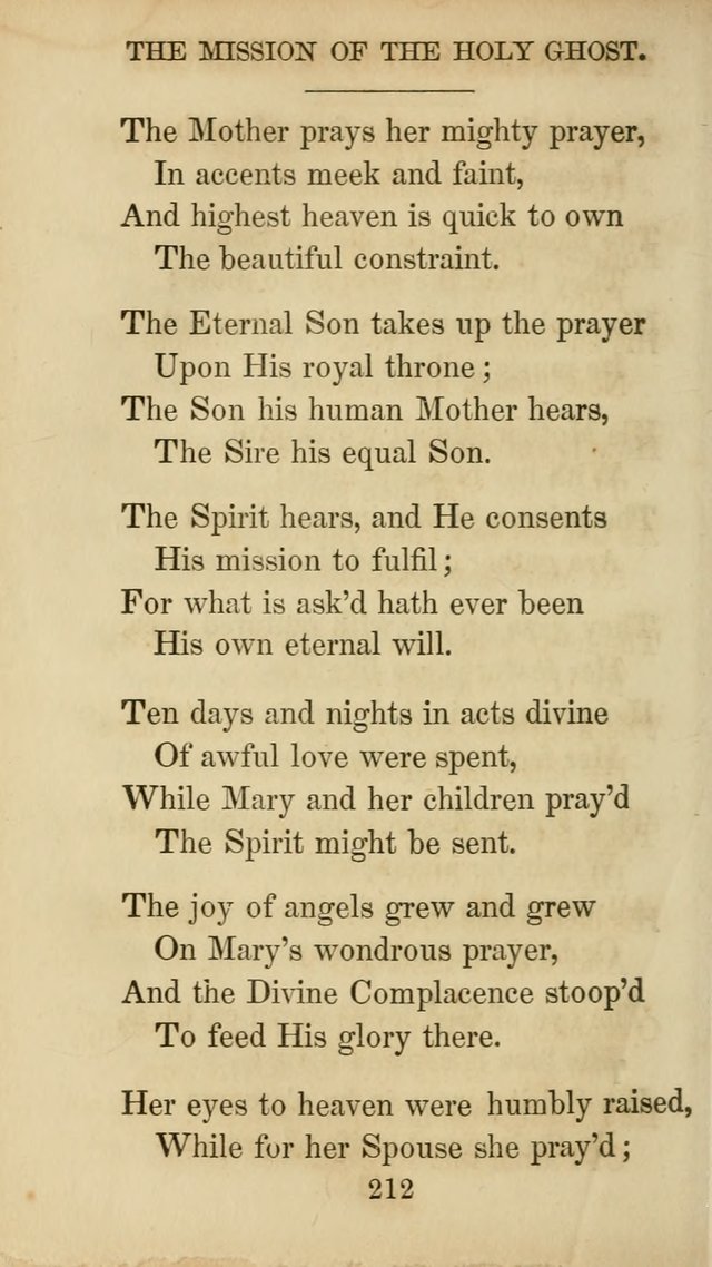 The Catholic Hymn Book: a collection of hymns, anthems, etc. for all  holydays of obligation and devotion throughout the year page 212