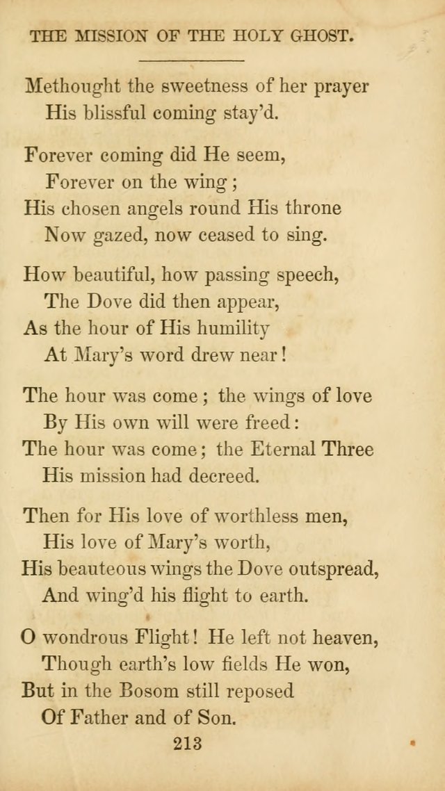 The Catholic Hymn Book: a collection of hymns, anthems, etc. for all  holydays of obligation and devotion throughout the year page 213