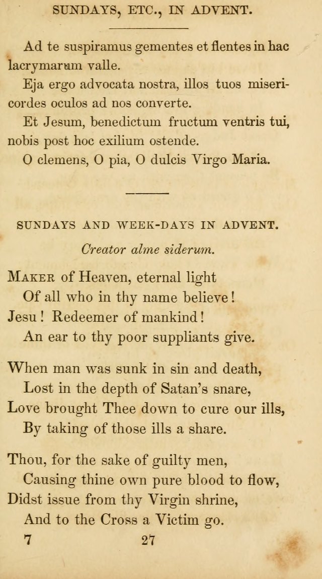 The Catholic Hymn Book: a collection of hymns, anthems, etc. for all  holydays of obligation and devotion throughout the year page 27